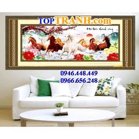 Tranh gắn đá mã đáo thành công 
